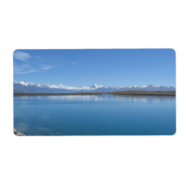 Etiqueta Lago Tekapo, Nova Zelândia (Frente)