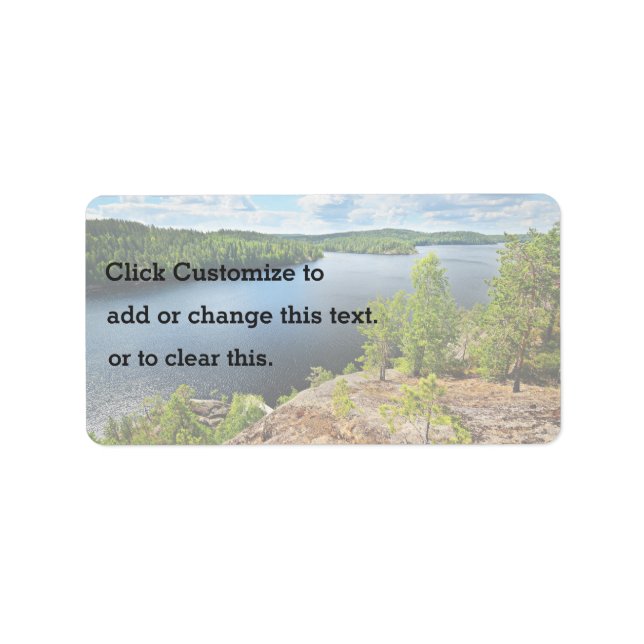 Etiqueta Lago Themed (Frente)