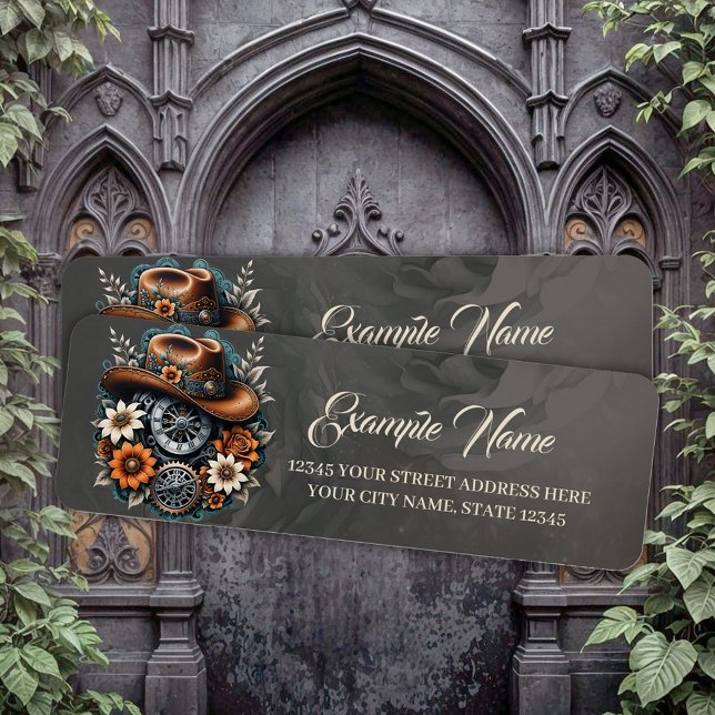 Etiqueta Lágrimas: estilo vaqueiro a vapor. (Criador carregado)