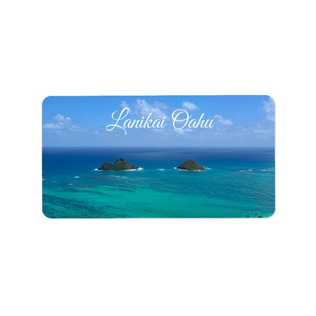 Etiqueta Lanikai Oahu  (Frente)
