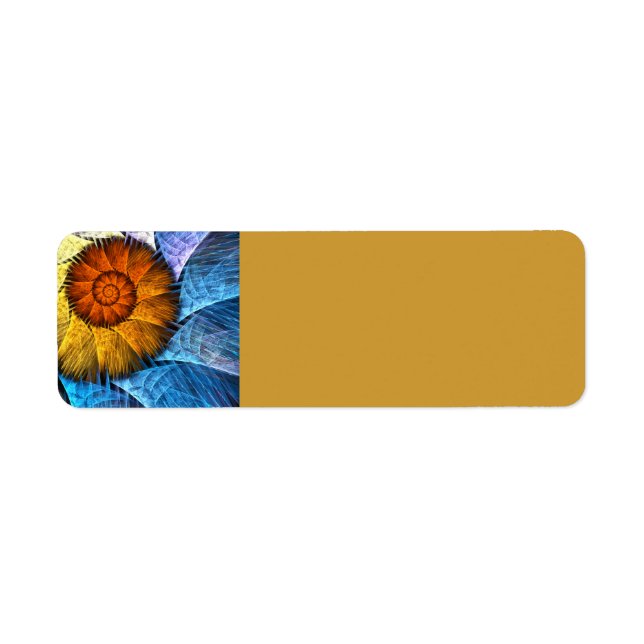 Etiqueta Laranja Amarelo Amarelo Abstrato (Frente)