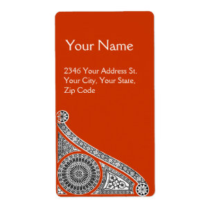 Etiqueta laranja amarelo RENAISSANCE