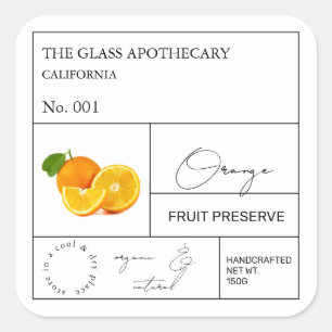 Etiqueta Laranja Apothecary