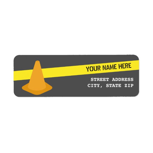 Etiqueta Laranja Cone + Construção de Fita de Cuidado Anive (Frente)