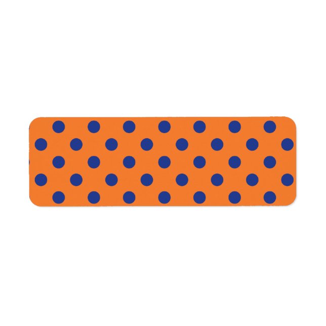 Etiqueta Laranja e Azul Bolinhas (Frente)