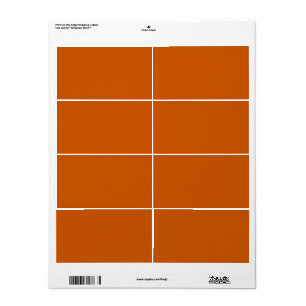 Etiqueta Laranja queimado (cor sólida)