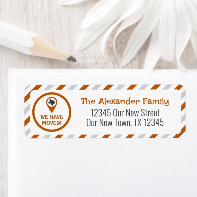 Etiqueta Laranja Queimado, Movimentamos Movimento Striped (Insitu)