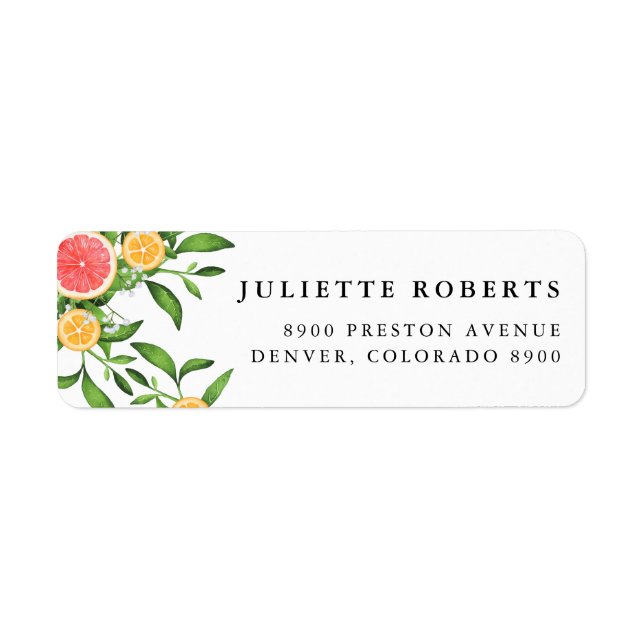 Etiqueta Laranjas e Toranjas Aquáticas (Frente)