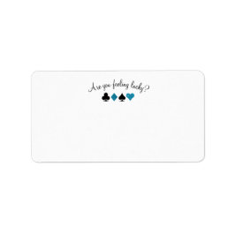 Etiqueta Las Vegas Destination Blue Glitter Mail