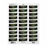 Etiqueta Laser Tag Boys Birthday Party<br><div class="desc">Custom personalized address label stickers for a laser tag party at any age. Thank you for coming to (your name)'s party. Great for tweens, teens and teenage boys. Having battle simulations in the backyard with cool toys and tactical gear. This fun laser tag with crosshair theme party invitation is great...</div>
