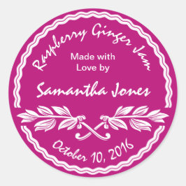 Etiqueta latente, cor-de-rosa e branca, emperramen