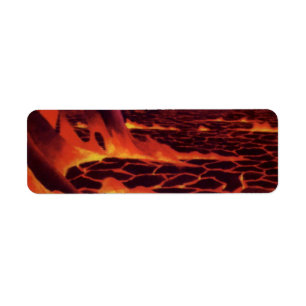 Etiqueta Lava do vermelho de w do planeta do vulcão da