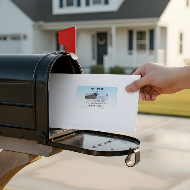 Etiqueta Lavagem Profissional de Fachadas Residenciais (Criador carregado)