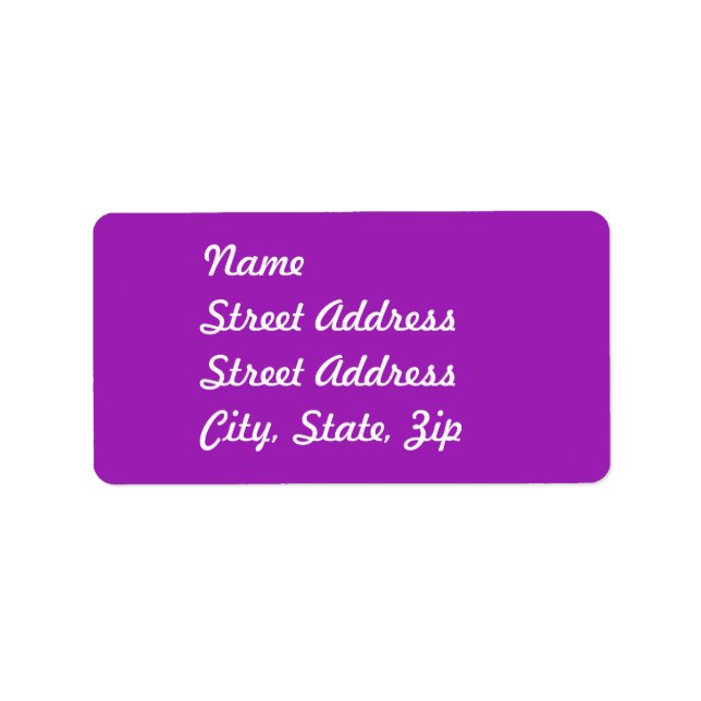 Etiqueta Lavanda Address Sticker (Frente)