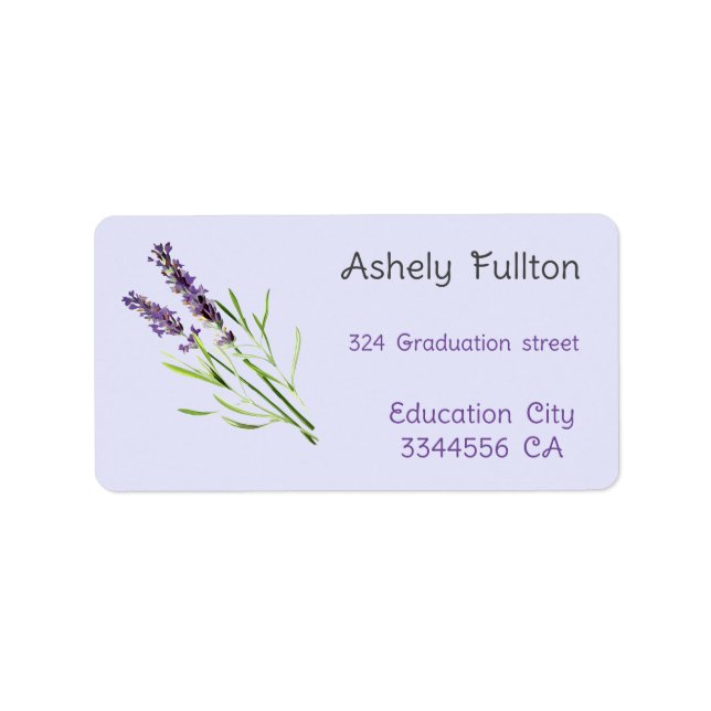 Etiqueta Lavanda de colheita para GRADUAÇÃO (Frente)