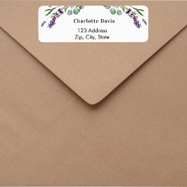 Etiqueta Lavanda eucalyptus greenery devolve rótulo do ende