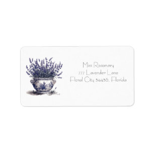 Etiqueta Lavanda no Azul Delft