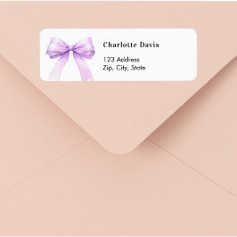Etiqueta Lavender bow return address 