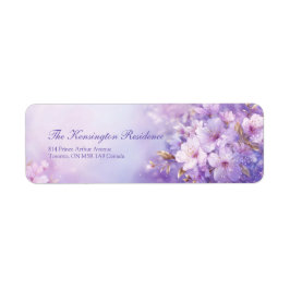 Etiqueta Lavender Watercolor Ethereal Purple Botanical