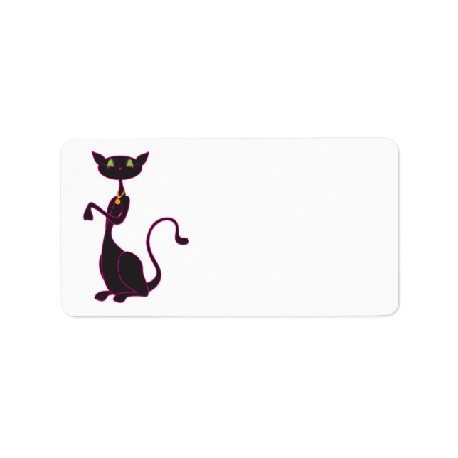 Etiqueta Le Meow Noir Address Labels (Frente)