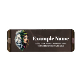 Etiqueta Leão Branco e Mulher