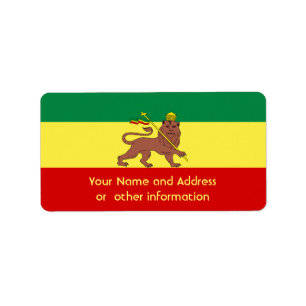 Etiqueta Leão da reggae de Rasta de Judah