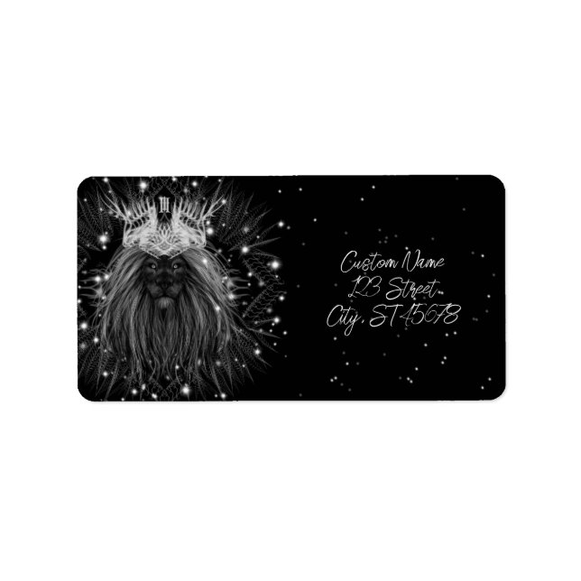 Etiqueta Leão de Starlight com Monograma Coroa (Frente)