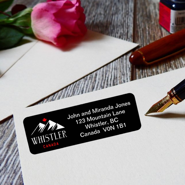 Etiqueta Legal Assobiador do Canadá Montanhas Maple Leaf Da (Criador carregado)