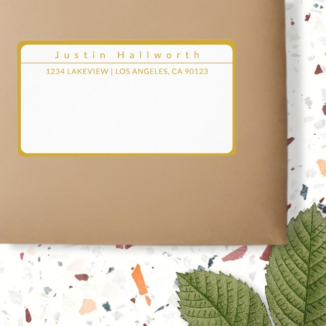 Etiqueta Legal e mínimo Dourado e branco (Criador carregado)