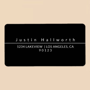 Etiqueta Legal preto e branco simples