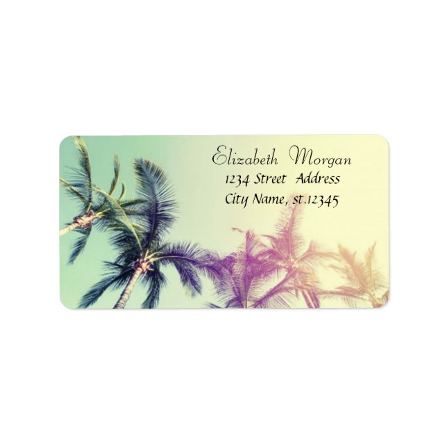 Etiqueta Legal Tropical, Palms (Frente)