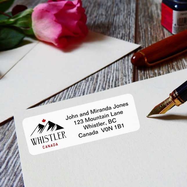 Etiqueta Legal Whistler Canada Mountain Maple Leaf (Criador carregado)