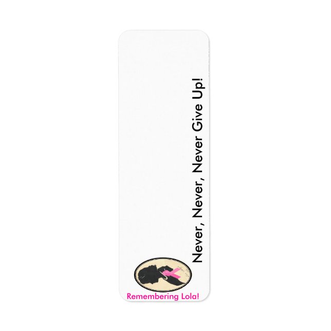 Etiqueta Lembrando da Lola! (Frente)