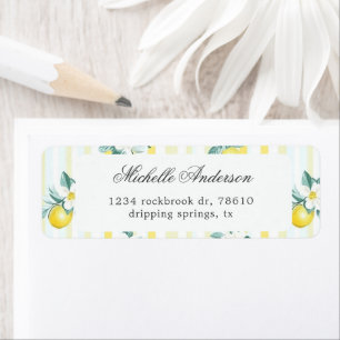 Etiqueta Lemon Shabby Chic Vintage Endereço de Devolução Fl