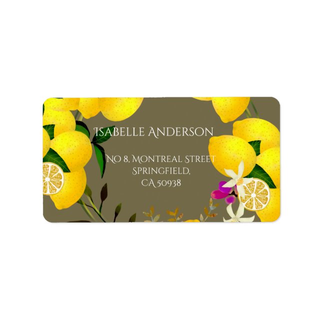 Etiqueta Lemon Squeeze (Frente)