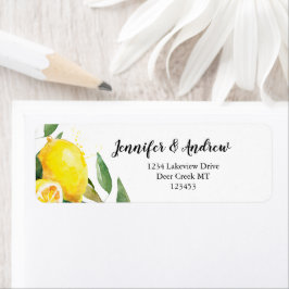 Etiqueta Lemon Watercolor