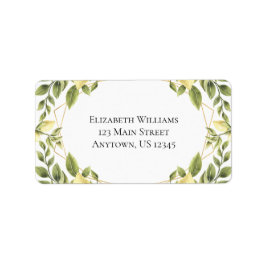 Etiqueta Lemons Greenery Endereço de Devolução