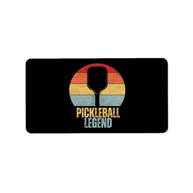 Etiqueta Lenda Engraçada de Pickleball (Frente)