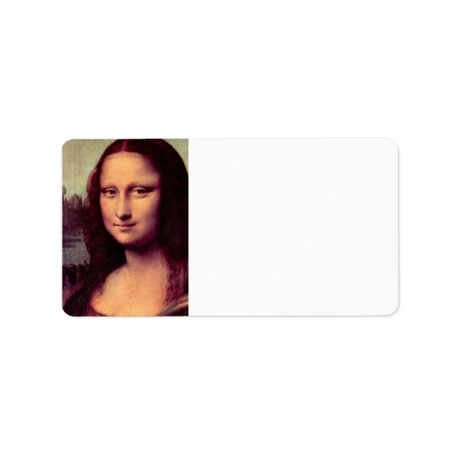 Etiqueta Leonardo da Vinci - Mona Lisa (Detalhe) (Frente)