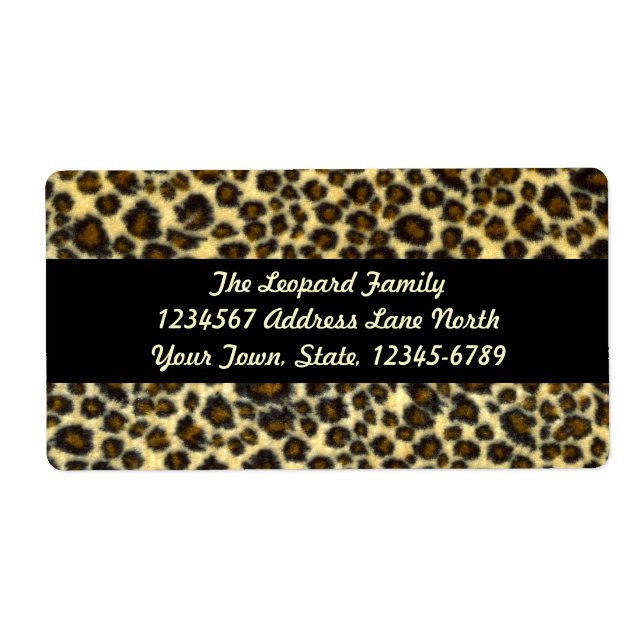Etiqueta Leopard Print Shipping Labels (Frente)
