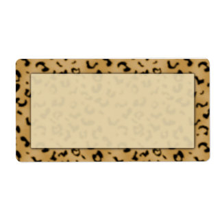 Etiqueta Leopard Print Shipping Labels