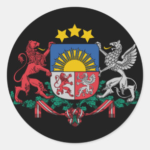 Etiqueta letão da brasão