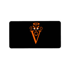 Etiqueta Letra Laranja Rótulos de Rosto