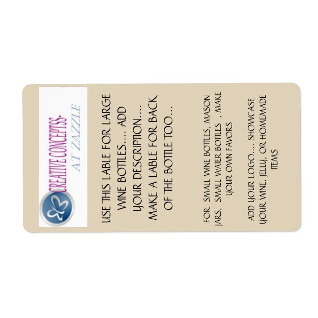 ETIQUETA LG, PEQUENAS GARRAFAS DE VINHO, ARTES, ÁGUA PEQUEN (Frente)