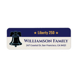 Etiqueta Liberty Bell 250 Patriotic Family Address Design