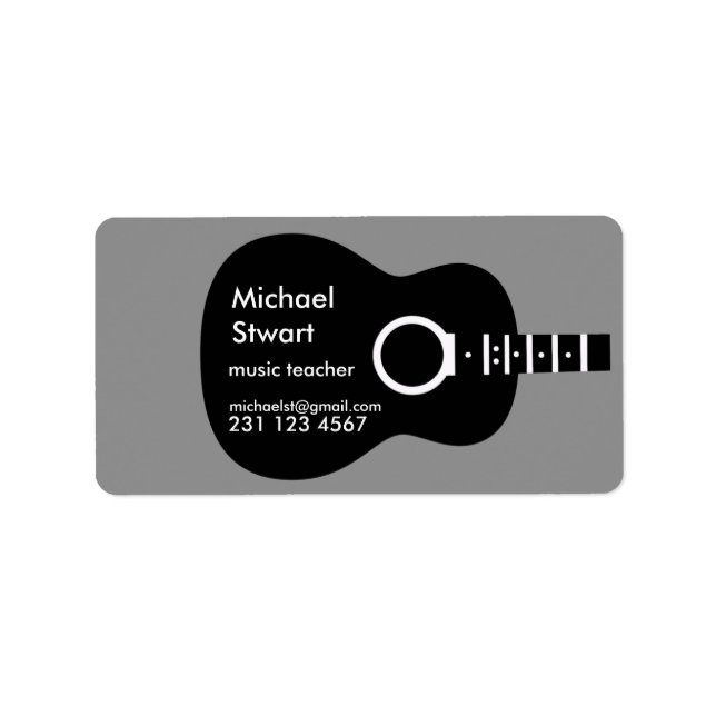 Etiqueta lições de guitarra (Frente)