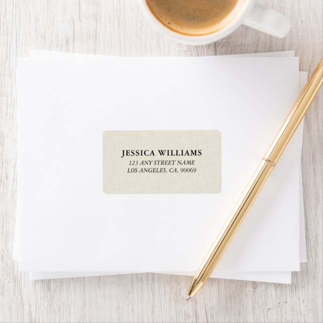 Etiqueta Light Beige Linen Texture Image (Insitu)