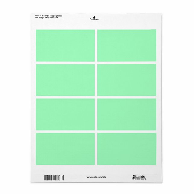 Etiqueta  Light Sea-Foam (Toda a folha)