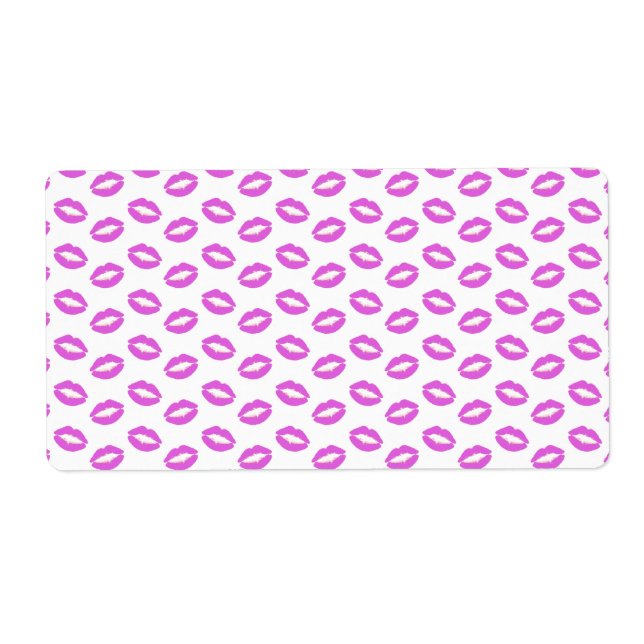 Etiqueta Lilac Lipstick Kisses (Frente)