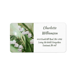 Etiqueta Lily of the Valley Fronds in Watercolor Address